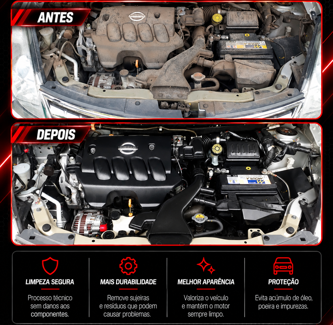 Lavagem de Motor automotivo - VTR Studio Car