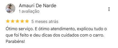 Avaliação real de Amauri De Narde no Google