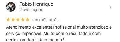 Avaliação real de Fabio Henrique no Google