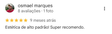 Avaliação real de Osmael Marques no Google